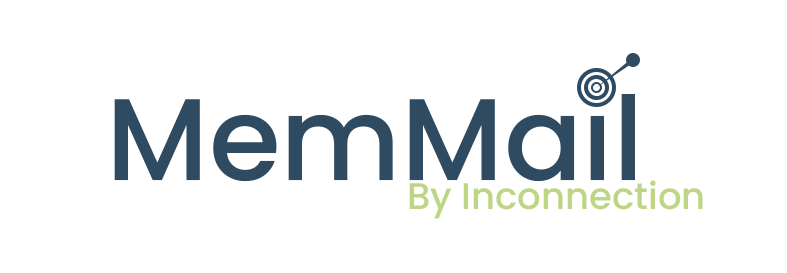 The MemMail by Inconnection logo in dark blue and light green